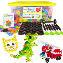 Load image into Gallery viewer, VIAHART Brain Flakes 2500+ Piece Build &#39;n&#39; Build Kit | A Creative and Educational Alternative to Building Blocks| Wheel Pieces &amp; Special Parts Included! | A Great STEM Toy for Both Boys and Girls!
