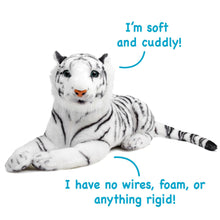 Load image into Gallery viewer, Saphed The White Tiger - Squeeze Me! - 17 Inch Stuffed Animal Plush - by TigerHart Toys
