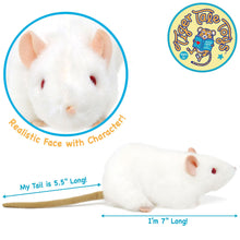 Load image into Gallery viewer, Wylie The White Rat | 7 Inch Stuffed Animal Plush | By TigerHart Toys
