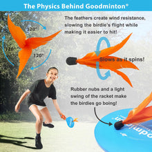 Load image into Gallery viewer, VIAHART Goodminton | The World&#39;s Easiest Racket Game | An Indoor Outdoor Year-Round Fun Racquet Game for Boys, Girls, and People of All Ages
