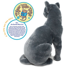 Load image into Gallery viewer, Rae The Russian Blue Cat | 13 Inch Stuffed Animal Plush | By TigerHart Toys
