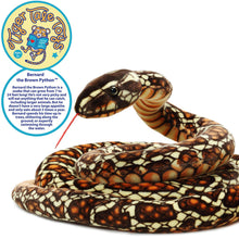 Load image into Gallery viewer, Bernard The Brown Python | 114 Inch Stuffed Animal Plush | By TigerHart Toys

