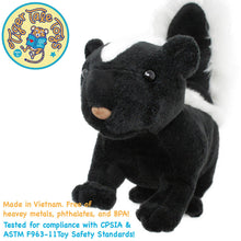 Load image into Gallery viewer, Seymour The Skunk | 9 Inch Stuffed Animal Plush | By TigerHart Toys
