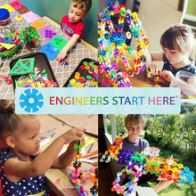Load image into Gallery viewer, VIAHART Brain Flakes 2500+ Piece Build &#39;n&#39; Build Kit | A Creative and Educational Alternative to Building Blocks| Wheel Pieces &amp; Special Parts Included! | A Great STEM Toy for Both Boys and Girls!
