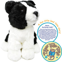 Load image into Gallery viewer, Borna The Border Collie | 11 Inch Stuffed Animal Plush | By TigerHart Toys
