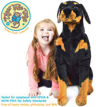 Load image into Gallery viewer, Robbie The Rottweiler | 27 Inch Stuffed Animal Plush | By TigerHart Toys
