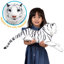 Load image into Gallery viewer, Saphed The White Tiger - Squeeze Me! - 17 Inch Stuffed Animal Plush - by TigerHart Toys
