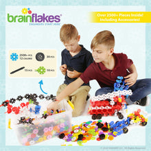 Load image into Gallery viewer, VIAHART Brain Flakes 2500+ Piece Build &#39;n&#39; Build Kit | A Creative and Educational Alternative to Building Blocks| Wheel Pieces &amp; Special Parts Included! | A Great STEM Toy for Both Boys and Girls!
