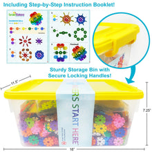 Load image into Gallery viewer, VIAHART Brain Flakes 2500+ Piece Build &#39;n&#39; Build Kit | A Creative and Educational Alternative to Building Blocks| Wheel Pieces &amp; Special Parts Included! | A Great STEM Toy for Both Boys and Girls!
