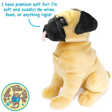 Load image into Gallery viewer, Princeton The Pug | 13 Inch Stuffed Animal Plush | By TigerHart Toys

