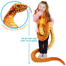 Load image into Gallery viewer, Qamra The King Cobra | 102 Inch Stuffed Animal Plush | By TigerHart Toys
